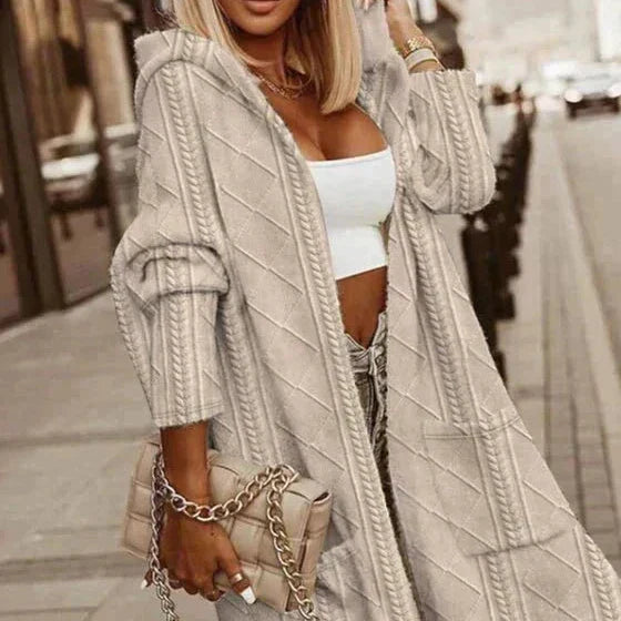 Jelone - Cardigan con cappuccio di Lunghezza Extendida