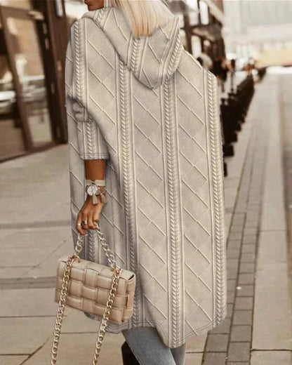 Kateri™ - CARDIGAN CON CAPPUCCIO DI LUNGO CON VESTIBILITÀ RILASSATA