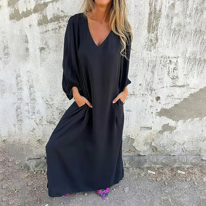 Ella | Abito Boho Lungo Con Tasche