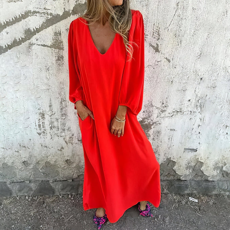 Ella | Abito Boho Lungo Con Tasche
