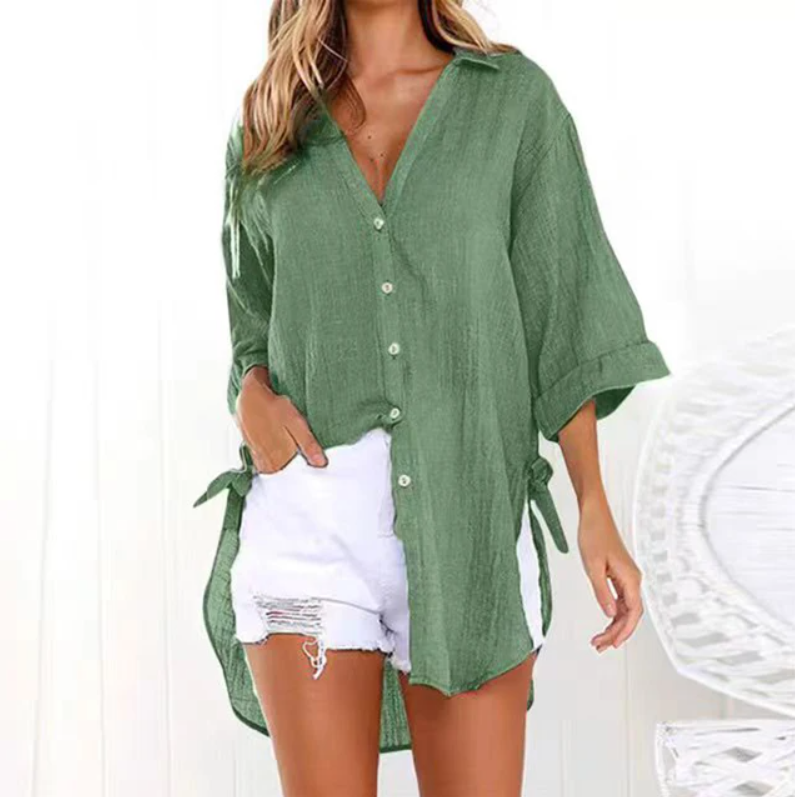 Camicia Larga con Lazos nei Lados