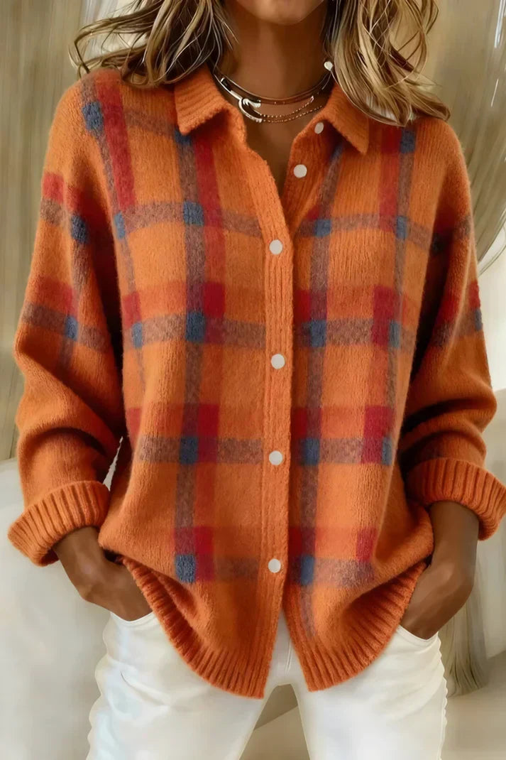 Gisèle – Maglione di maglia a quadri morbido