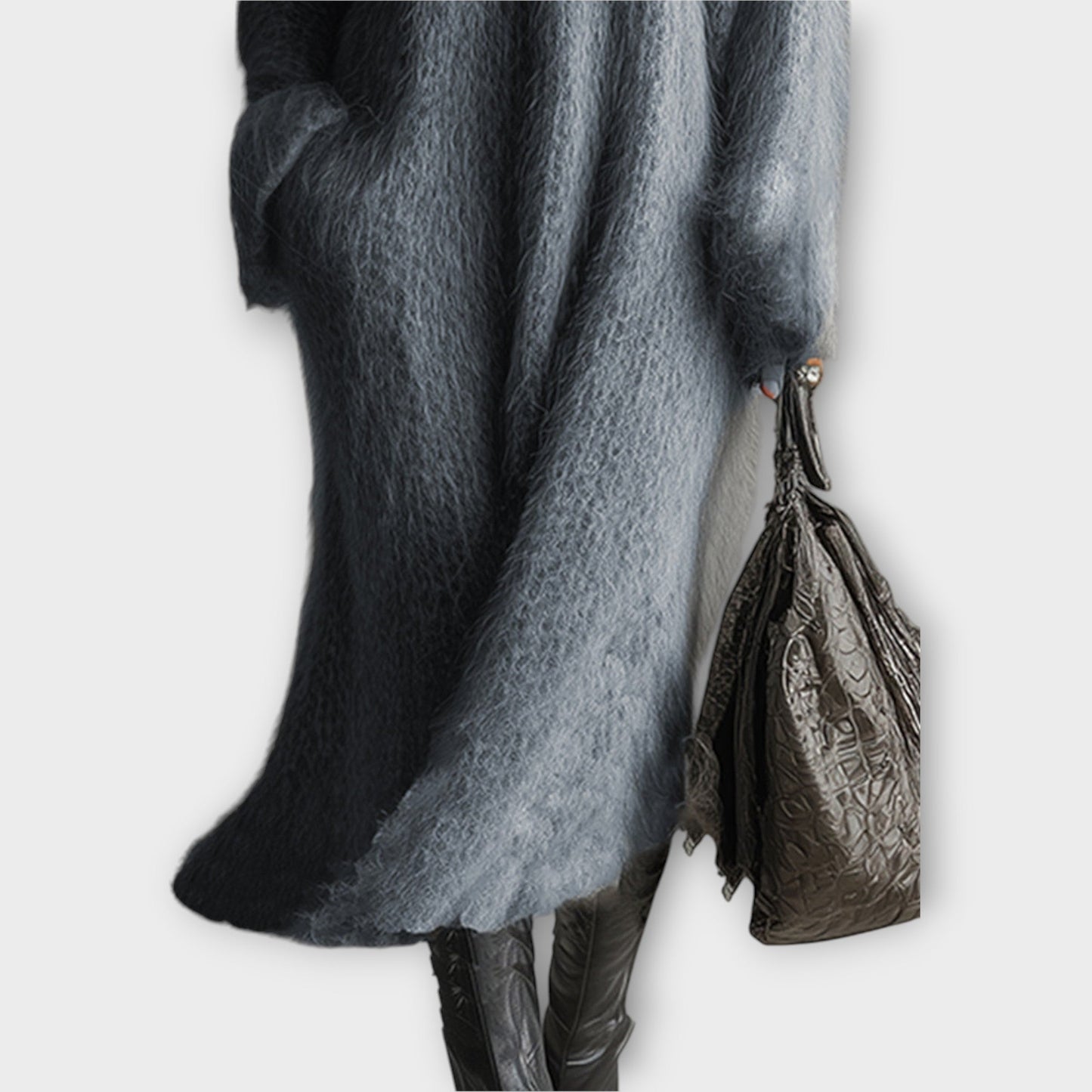 Abito Pullover V-Neck Fuzzy Luxe