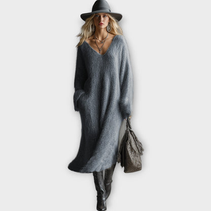 Abito Pullover V-Neck Fuzzy Luxe