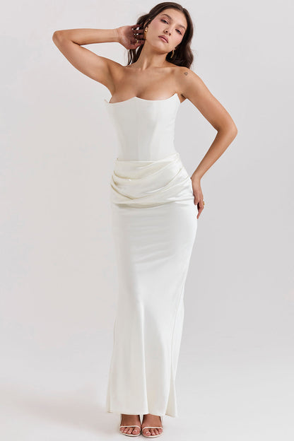Paloma - Elegante Abito maxi Senza maniche di Satin