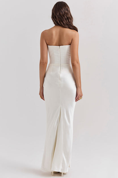 Paloma - Abito maxi elegante di Raso Senza maniche
