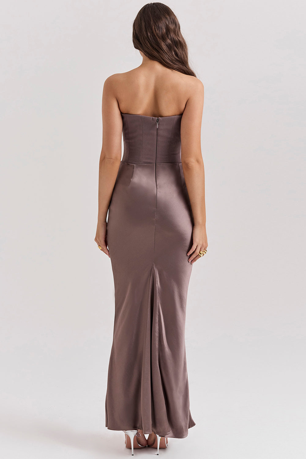 Paloma - Abito maxi elegante di Raso Senza maniche