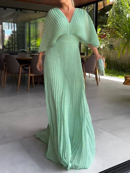 Jennifer | RIA™ Abito Maxi Acanalado Flotante