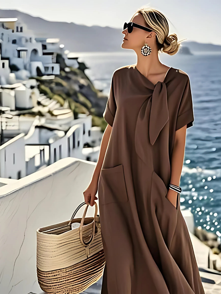 Ella | Abito elegante con Tasche di Spiaggia