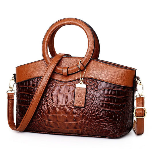 Oriana - Borsa di Coccodrillo con Gradiente Retrò