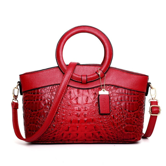 Oriana - Borsa di Coccodrillo con Gradiente Retrò