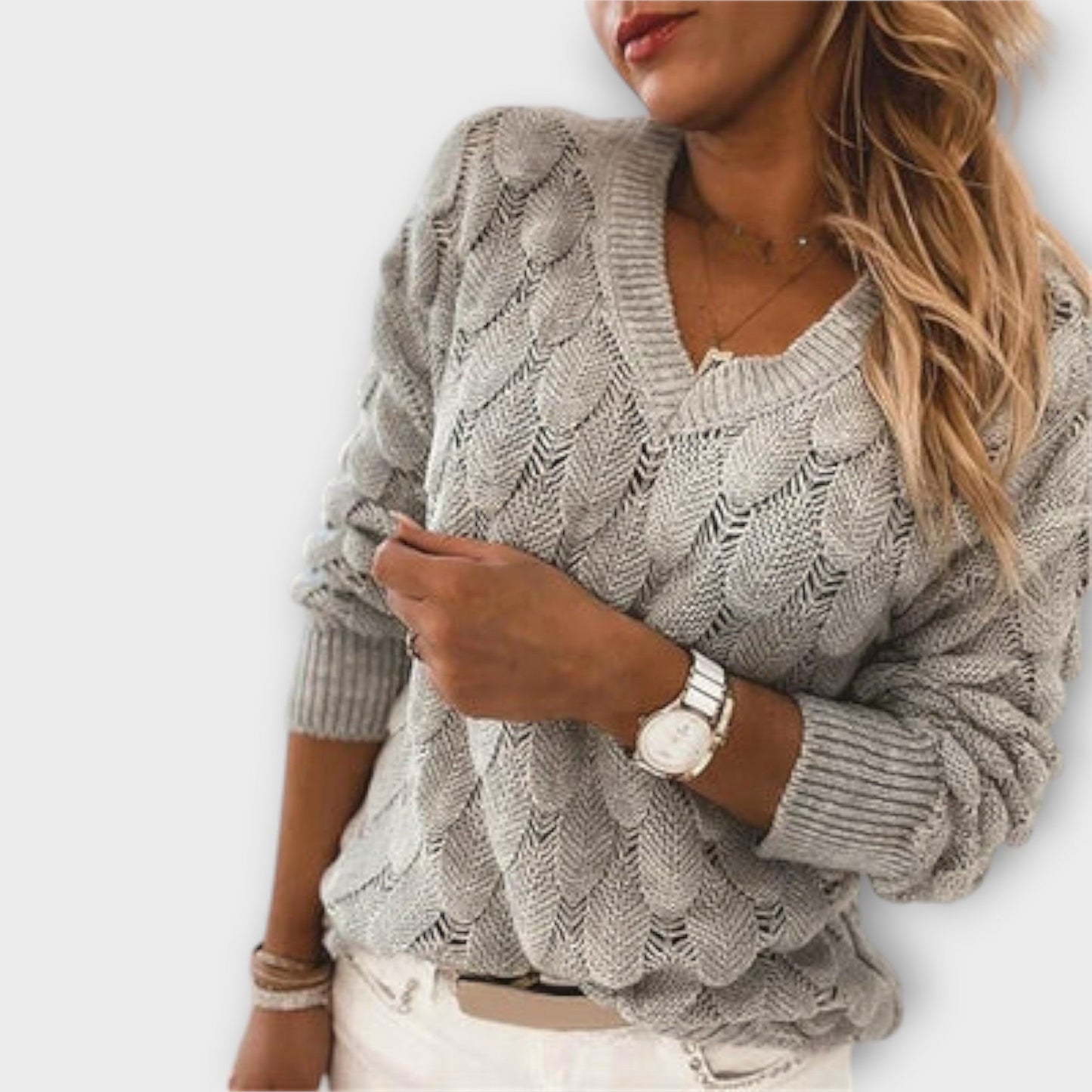 Aine - Maglione Elegante con Scollo a V