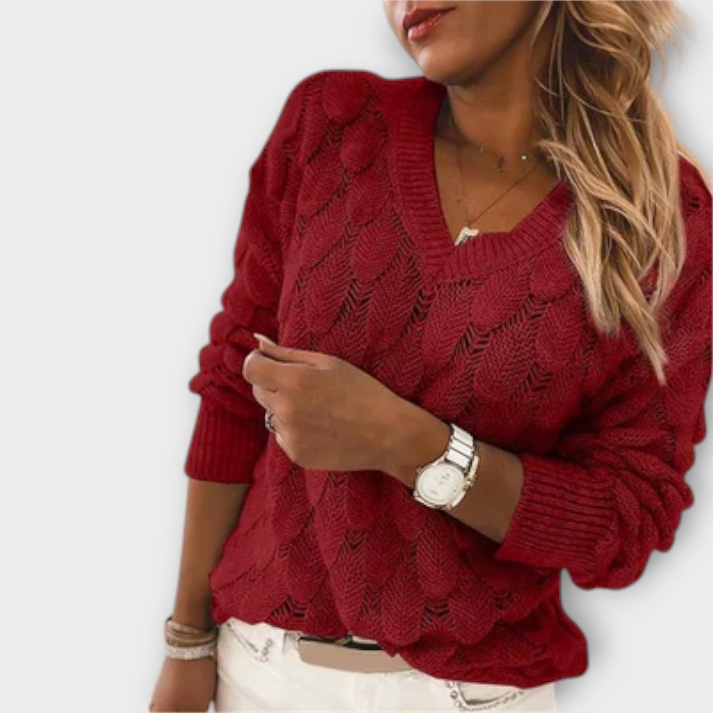 Aine - Maglione Elegante con Scollo a V