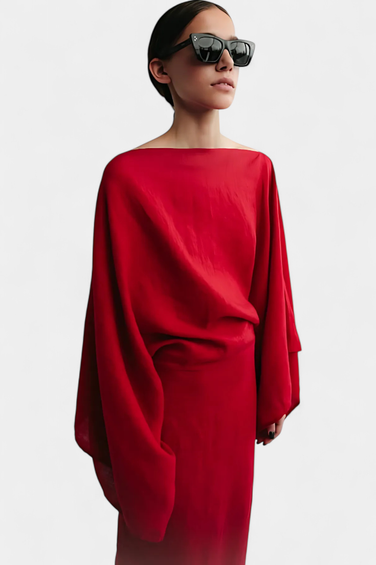 Kamilia Abito Kimono in lino e Cotone