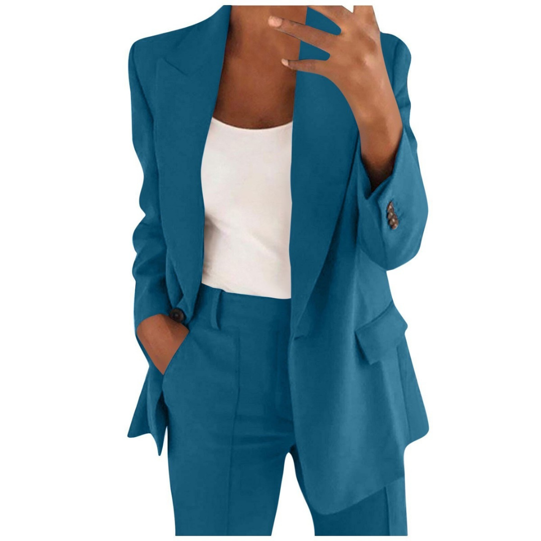 ALVERIA – SET DI BLAZER E PANTALONI ELEGANTE PER UN STILE ELEVATO
