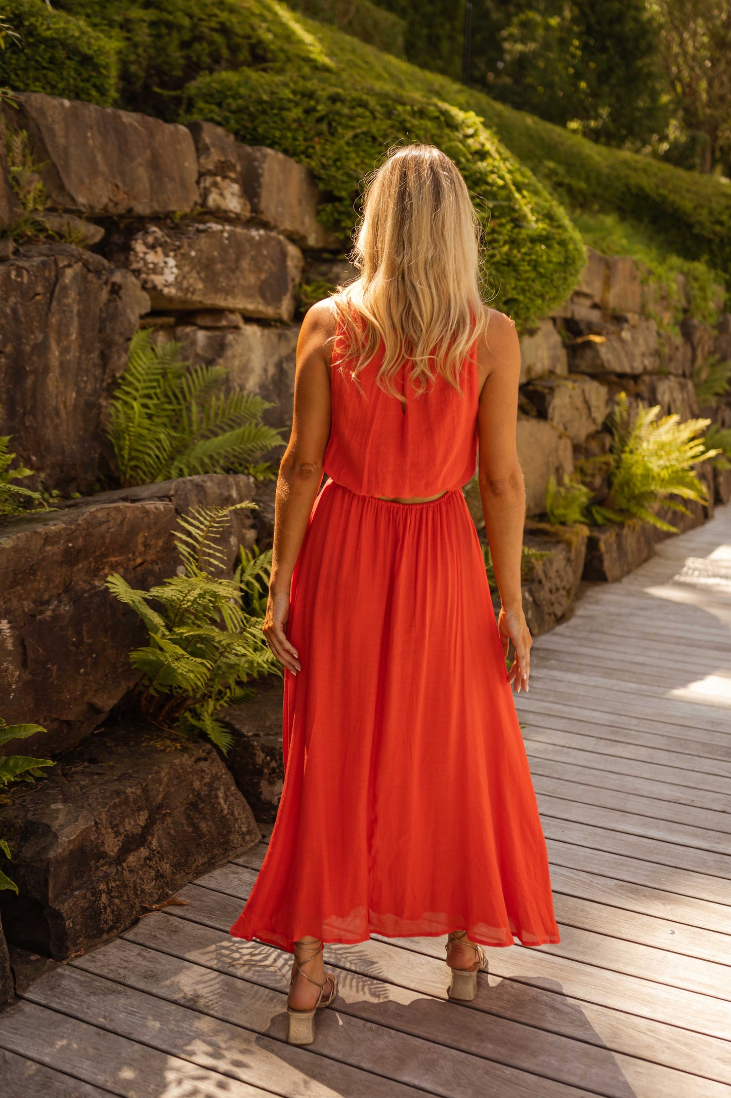 LISA™ | L'Abito Estivo in arancione brillante