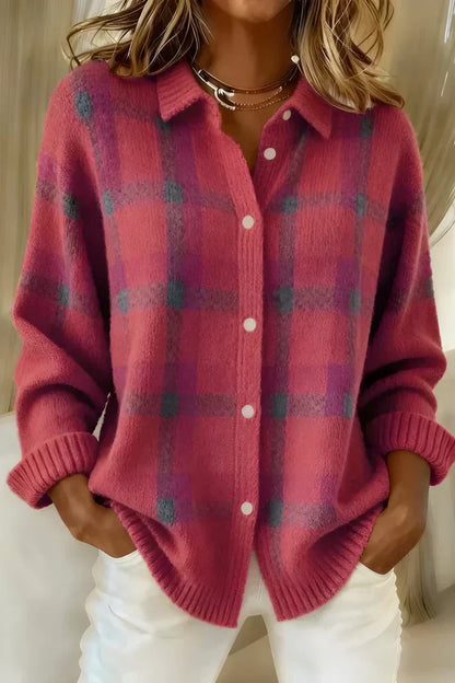 Gisèle – Maglione di maglia a quadri morbido