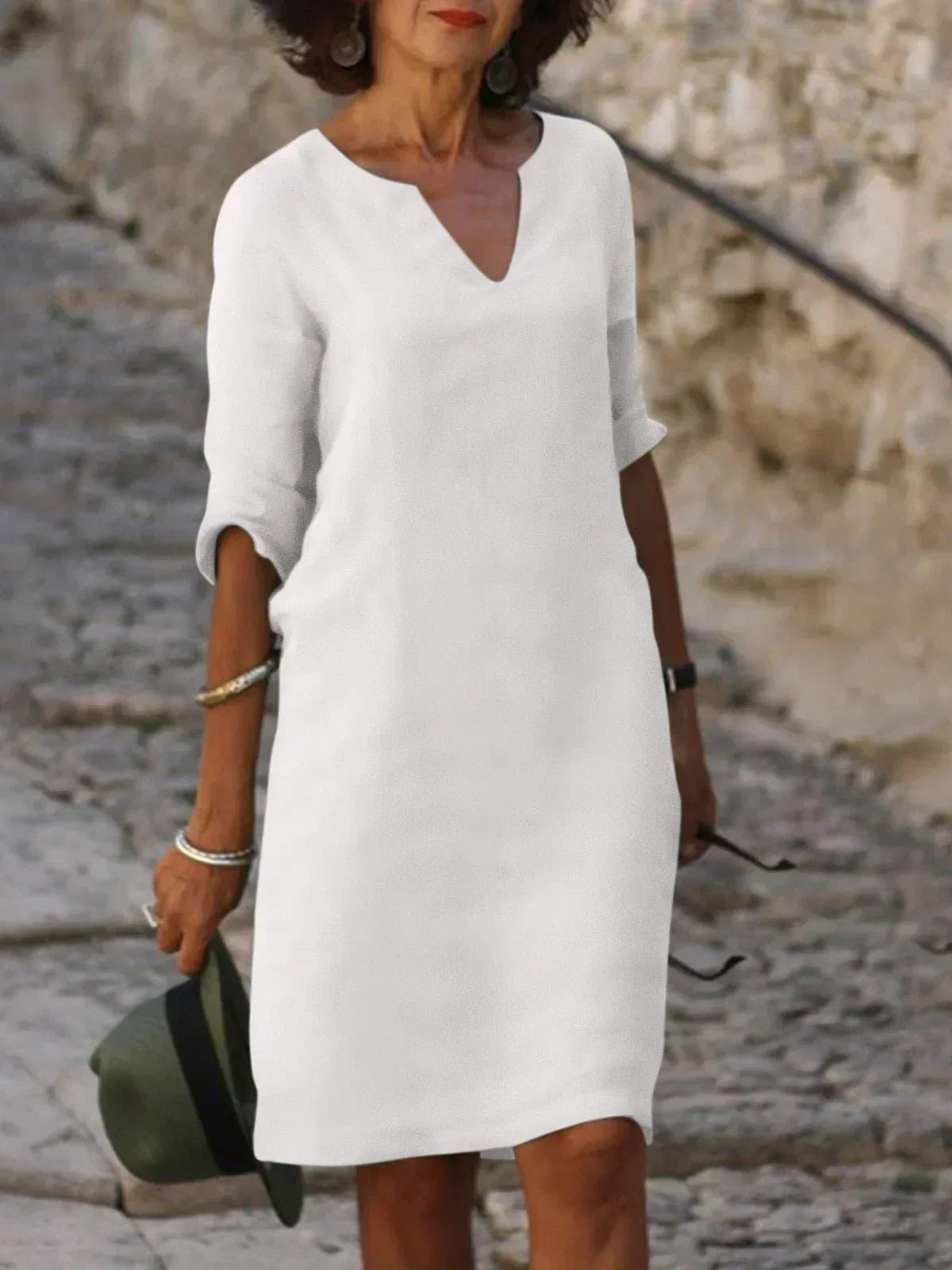 Maria | Abito elegante con scollo a V