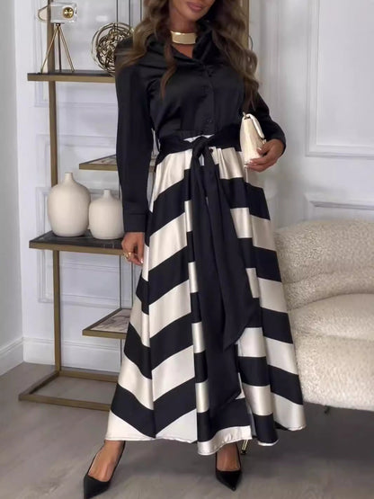 Yvonne | Abito Maxi con Righe