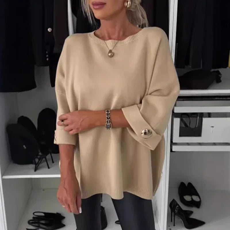 Millie - Top elegante con Maniche di Bottone