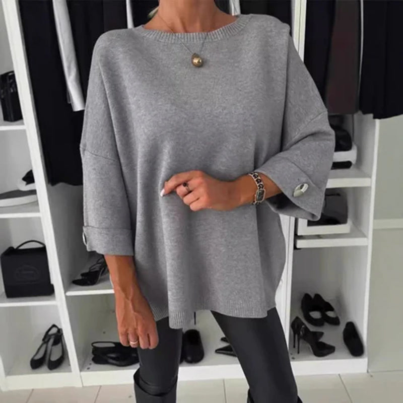 Millie - Top elegante con Maniche con bottoni