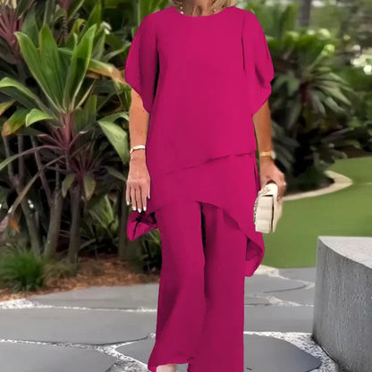 Set con pantaloni palazzo drapeados