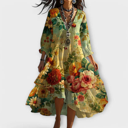 Soraya™ – Abito Boho Fresco con un Caduta che Accentual Corpo