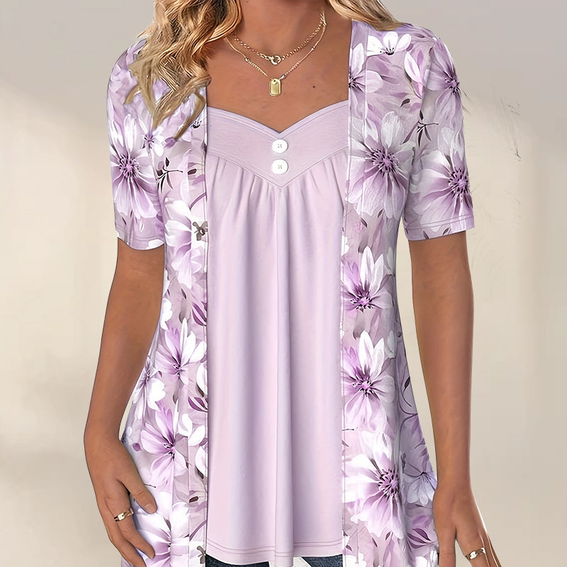 NORBERTHA - BLUSA DI FIORI MODERNA