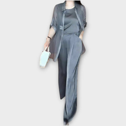 Completo Elegante di Tres Capi con Ajuste Rilassato