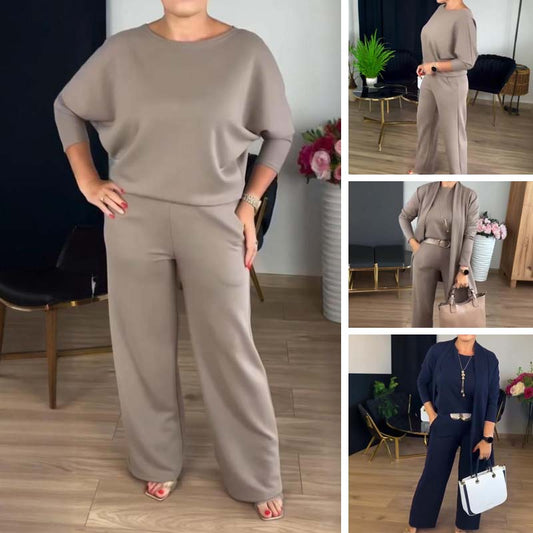 NATALIE - SET CLASSICO TRE PEZZI CON CARDIGAN