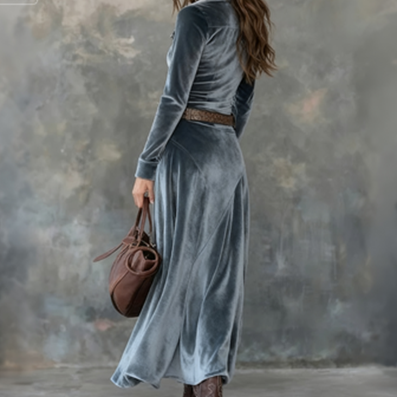 Dulce | Abito Maxi vintage di velluto fluido