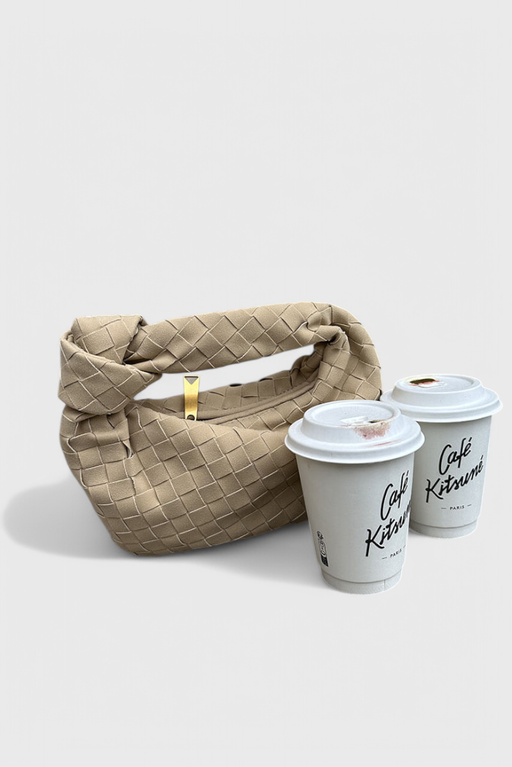 Remi – Mini Borsa Intrecciata con Dettaglio Nodo