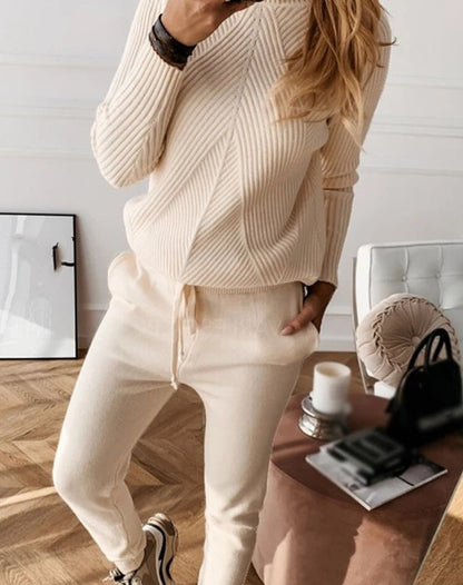Completo da donna di Maglia di 2 Capi con Pantalones e Maglione