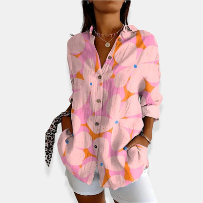 LYSSA™ | Blusa floreale con chiusura di bottoni