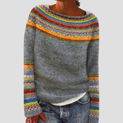 Sienna | Maglione in maglia fantasia da donna | Taglio rilassato e caldo