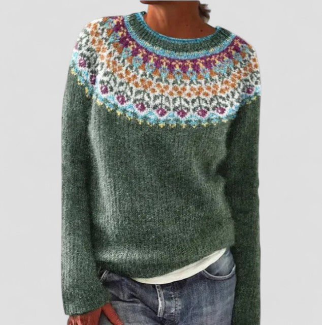 Sienna | Maglione in maglia fantasia da donna | Taglio rilassato e caldo
