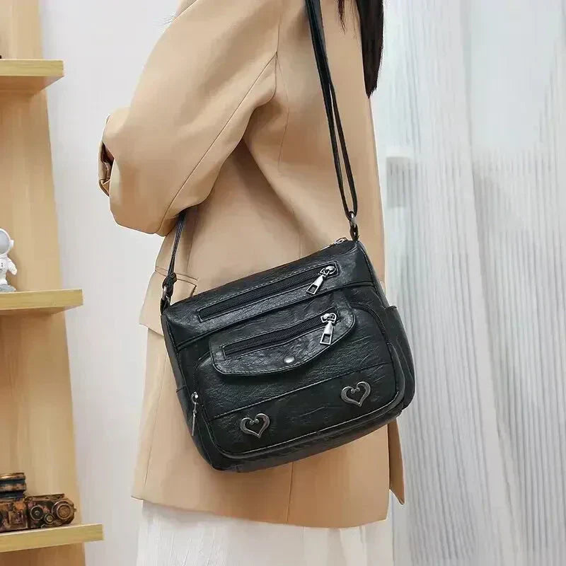 Lux | Borsa a Tracolla alla Moda con Dettaglio a Cuore