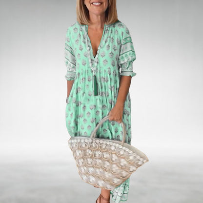 EMILIA – ABITO MAXI FLOREALE BOHO