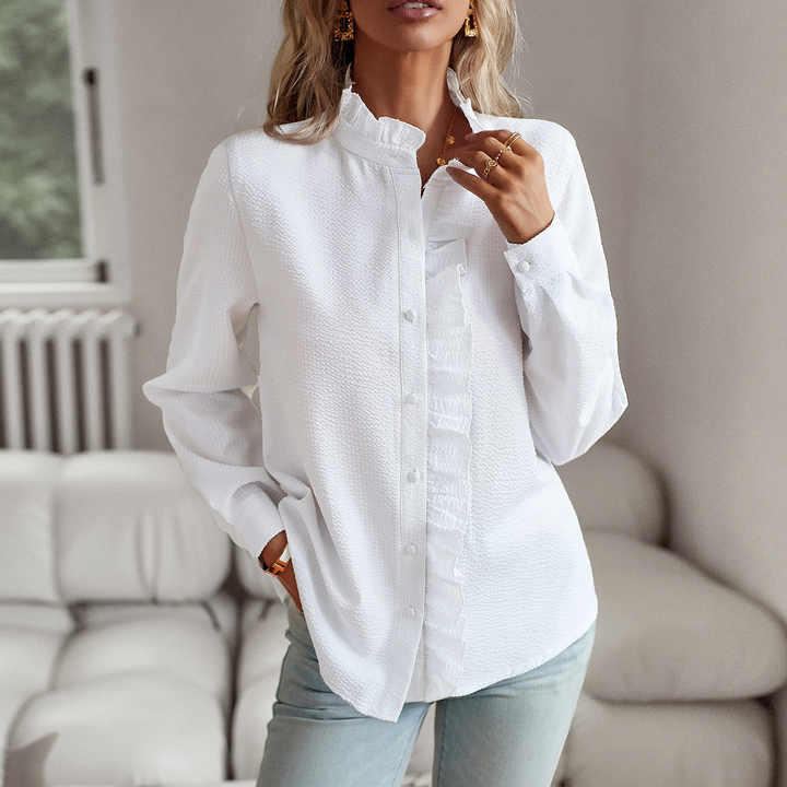 Grace – Blusa di Bottoni con Volant