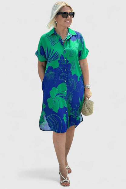 LUCY – ABITO CHEMISIER TROPICAL BLOOM