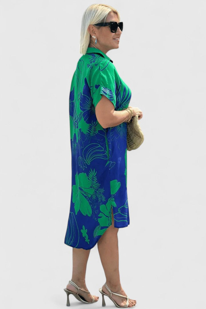 LUCY – ABITO CHEMISIER TROPICAL BLOOM