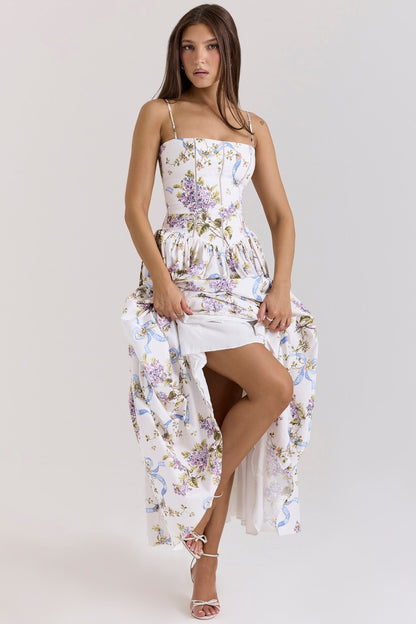 Kessara - Elegante Abito Maxi di Estate con Spalline Espagueti